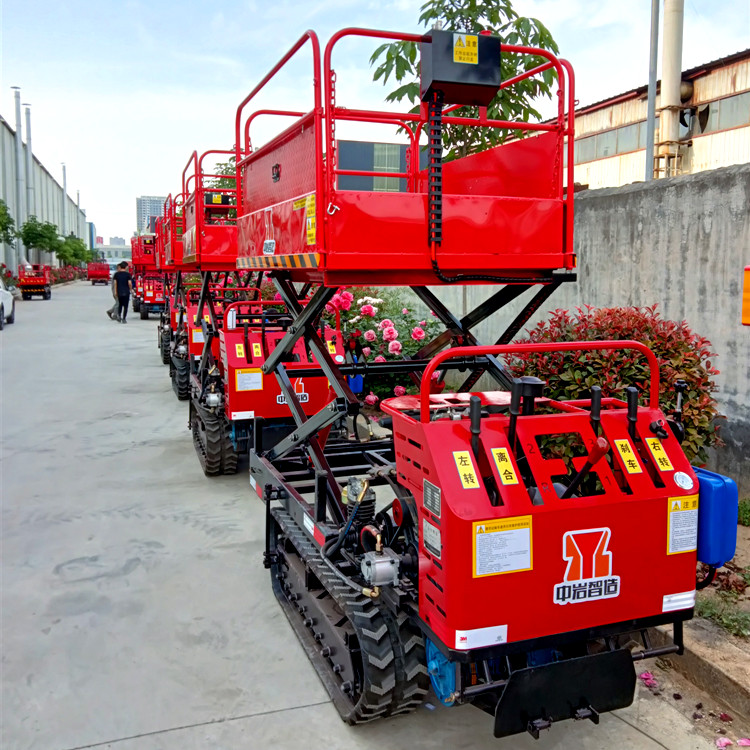 Crawler scissor fork type orchard high-altitude operation lifting platform, 3-meter self-propelled hydraulic elevator