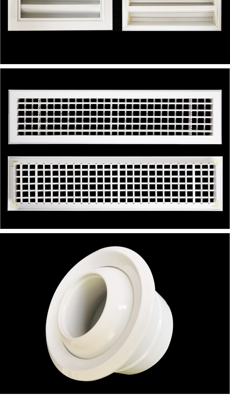 Shengqiang aluminum alloy single and double layer louvered air vents for ventilation, wind and rain resistance, and not easy to deform, customizable