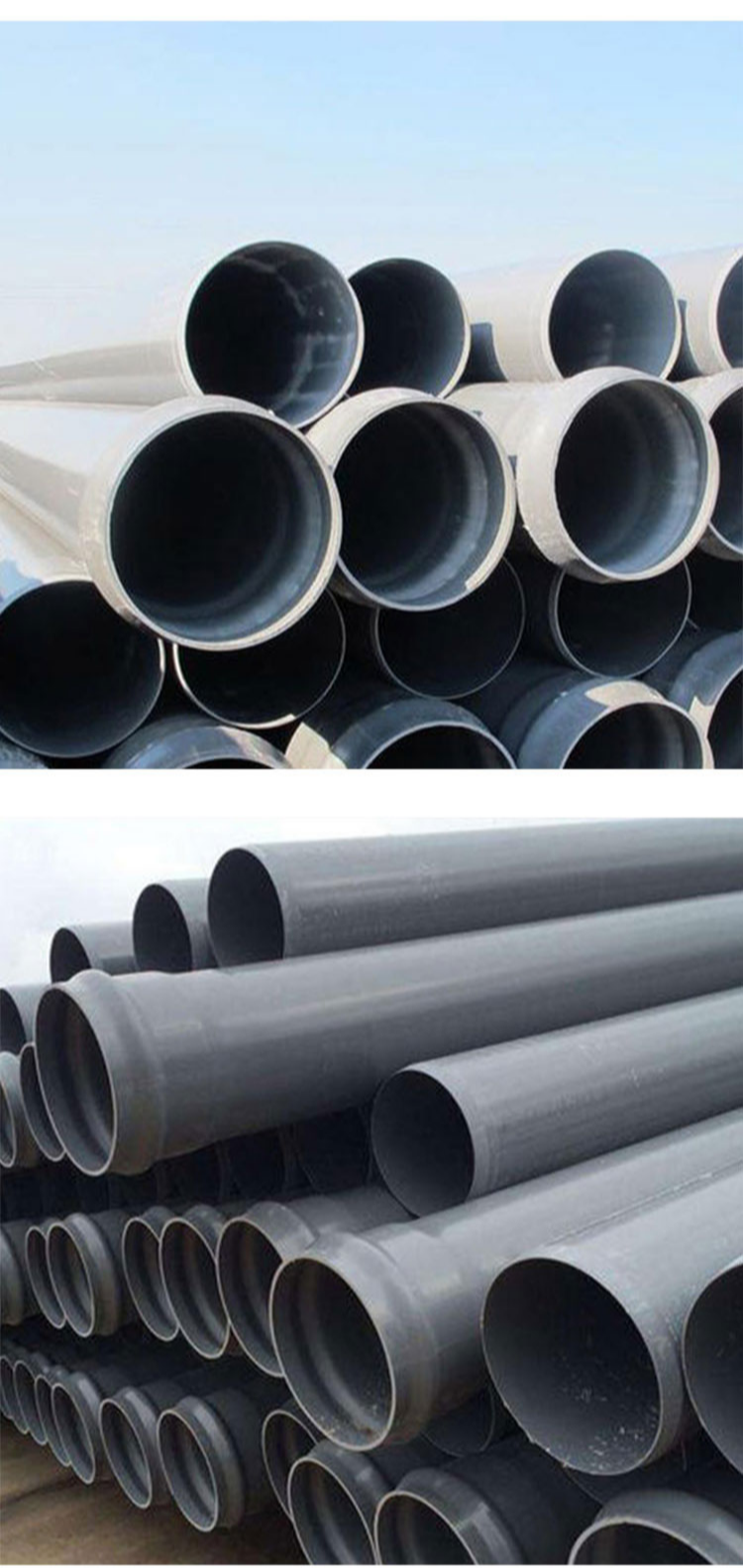 Tongjian Pipe Industry PVC-U Water Supply Pipe, Garden Irrigation Pipe, PVC 98 Water Supply Pipe, Ash Perforated Seepage Pipe