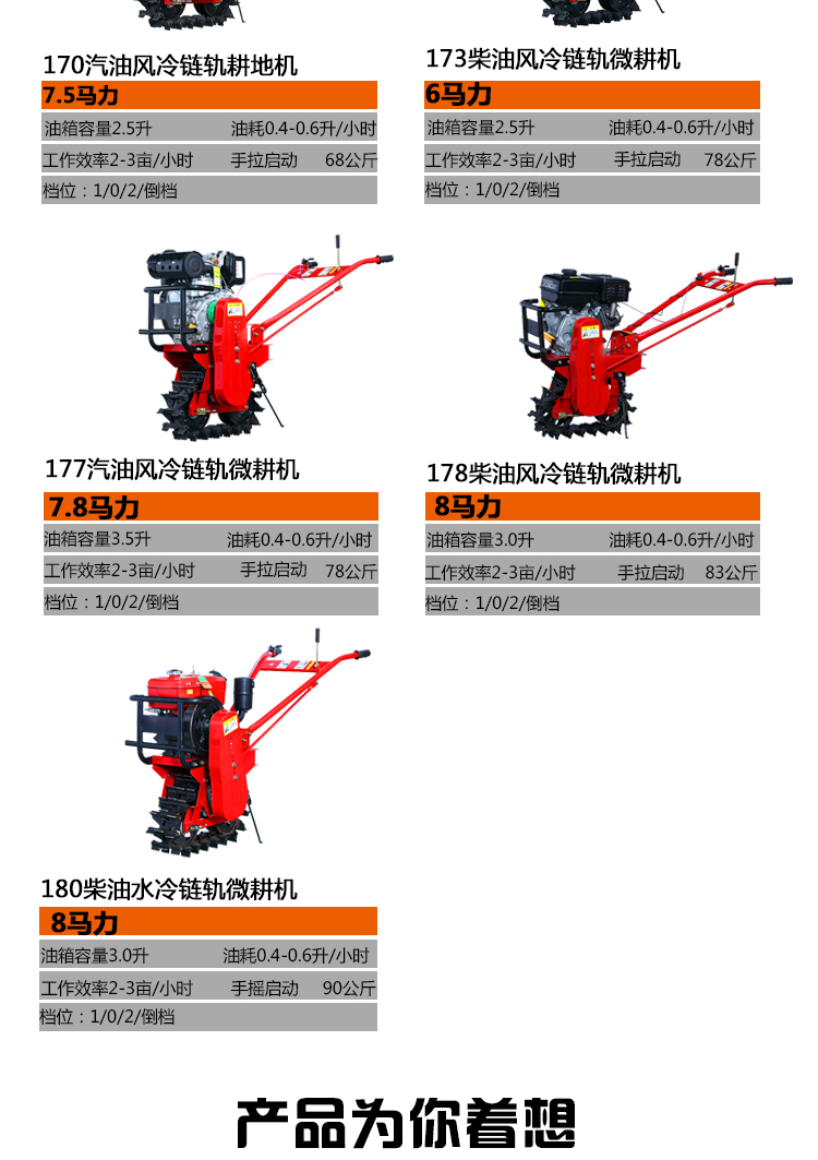 Single wheel garden management machine, track type micro tiller, narrow distance walking track type weeding and fur