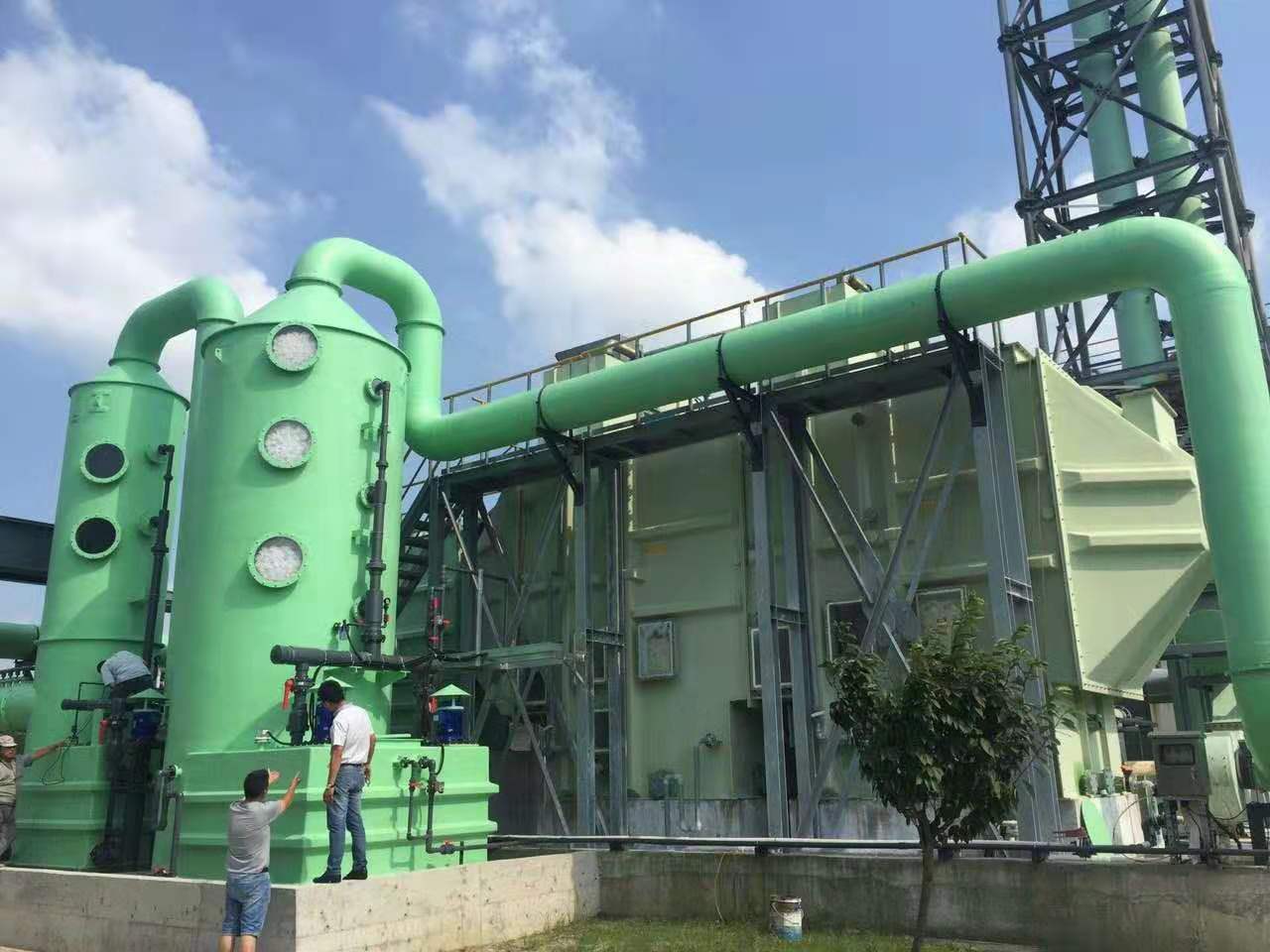 FRP desulfurization tower spray tower wet electrostatic precipitator flue gas acid mist purification tower alkali washing tower acid washing coke quenching tower