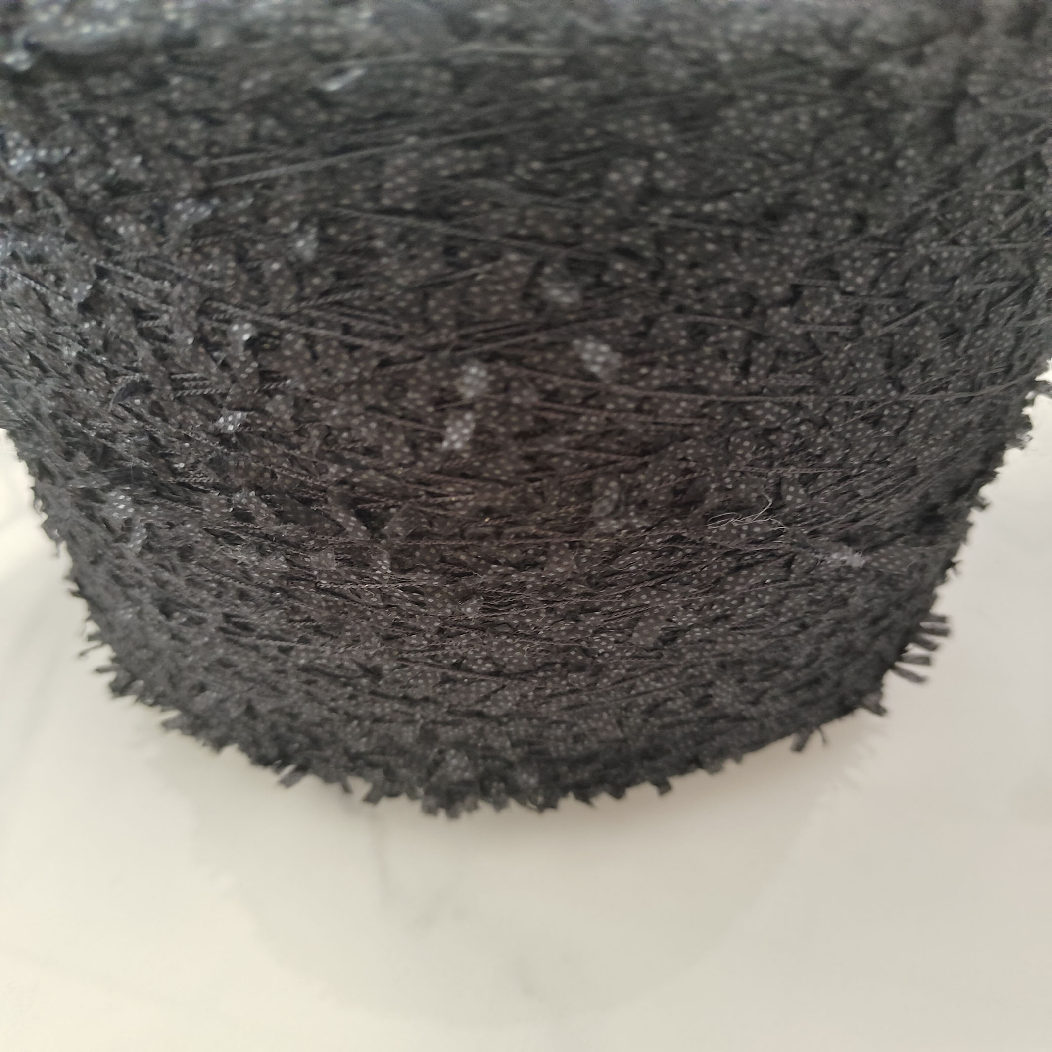 Non woven paper, black butterfly, all polyester fancy yarn, knitted sweater, yarn wholesale, Kaipu textiles