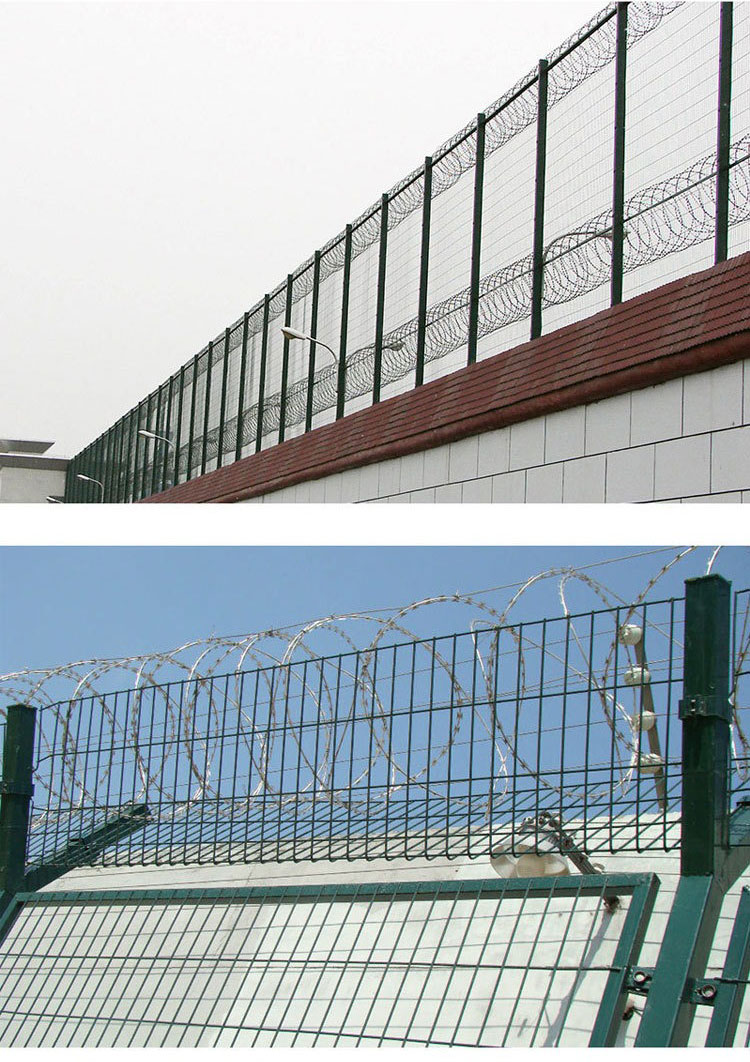 Hengding Supervision Area Blade Guardrail Prison Anti climbing Fence Welding Isolation Steel Mesh Wall Support Customization