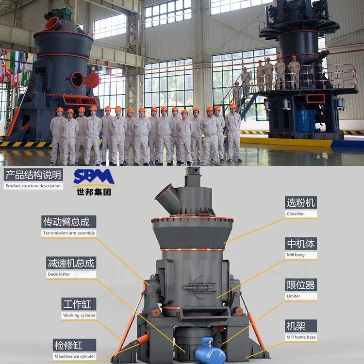 300 ton daily mineral powder machine complete set of mineral powder grinding equipment Vertical grinding machine