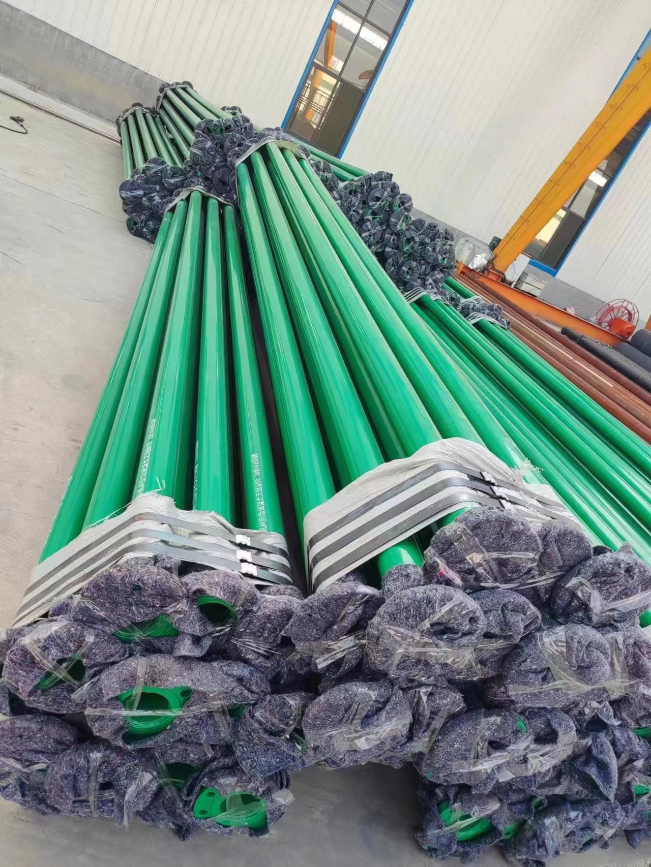 Plastic coated composite steel pipes for underground fire protection/inner and outer plastic coated pipes for flange connection of reclaimed water pipelines