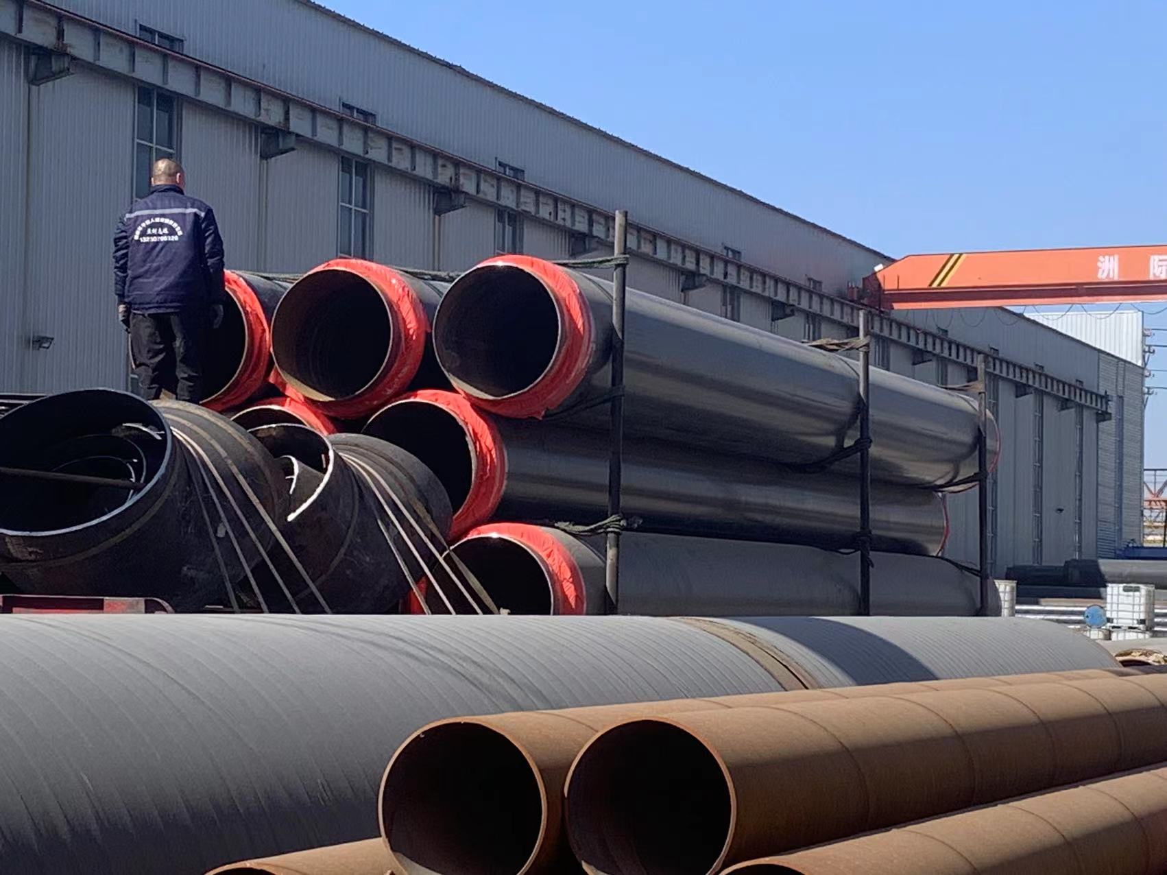 Fangda Prefabricated Directly Buried Insulation Pipe Thermal Insulation Pipe Polyurethane Foam Insulation Steel Pipe