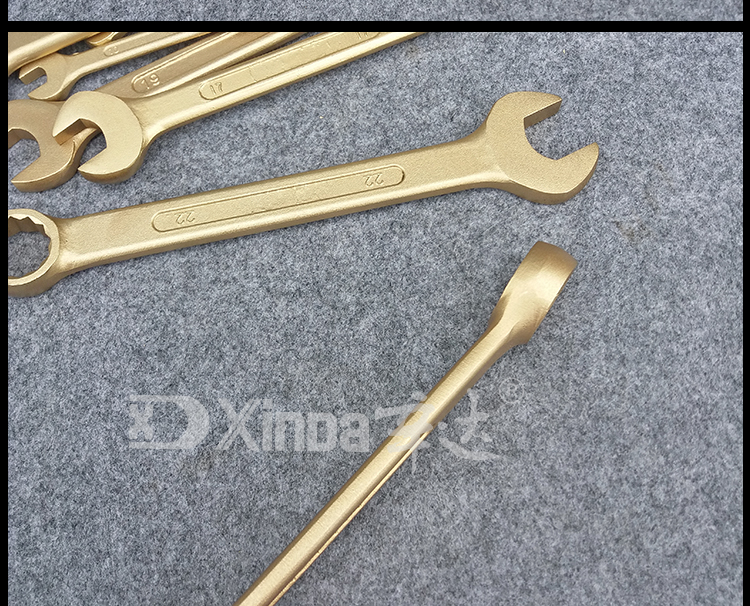 Xinda explosion-proof wrench set, copper solid plum blossom open end dual purpose plum blossom open end all copper wrench 1061