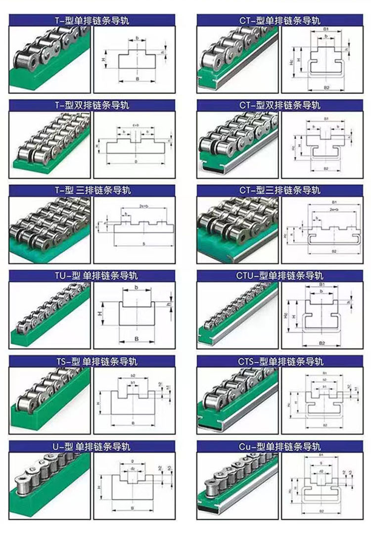 Liyuan New Material Transportation Machinery Accessories Single and Double Row Transmission Parts Timely Delivery of Polyethylene Chain Guides