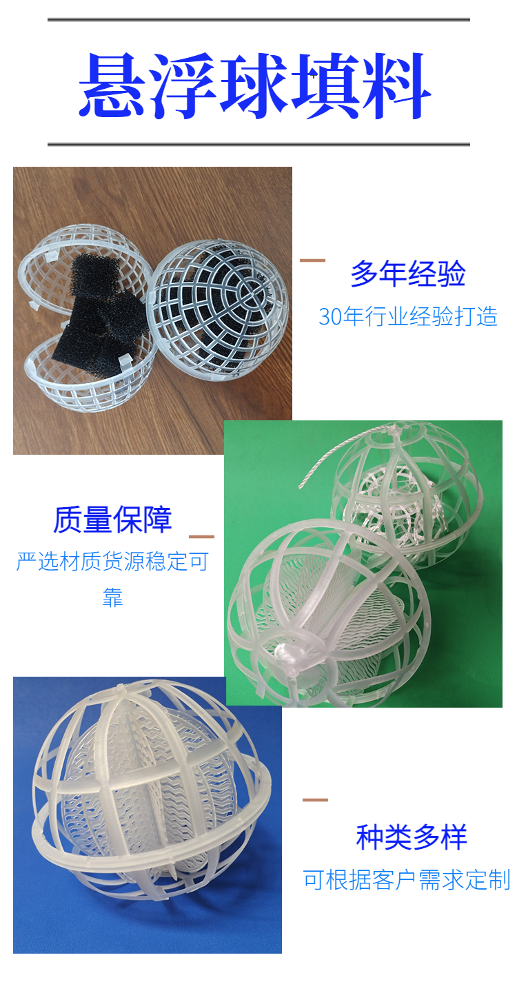 PP porous suspension ball environmentally friendly filler for sewage treatment, biofilm aerobic tank, polyurethane suspension biological ball