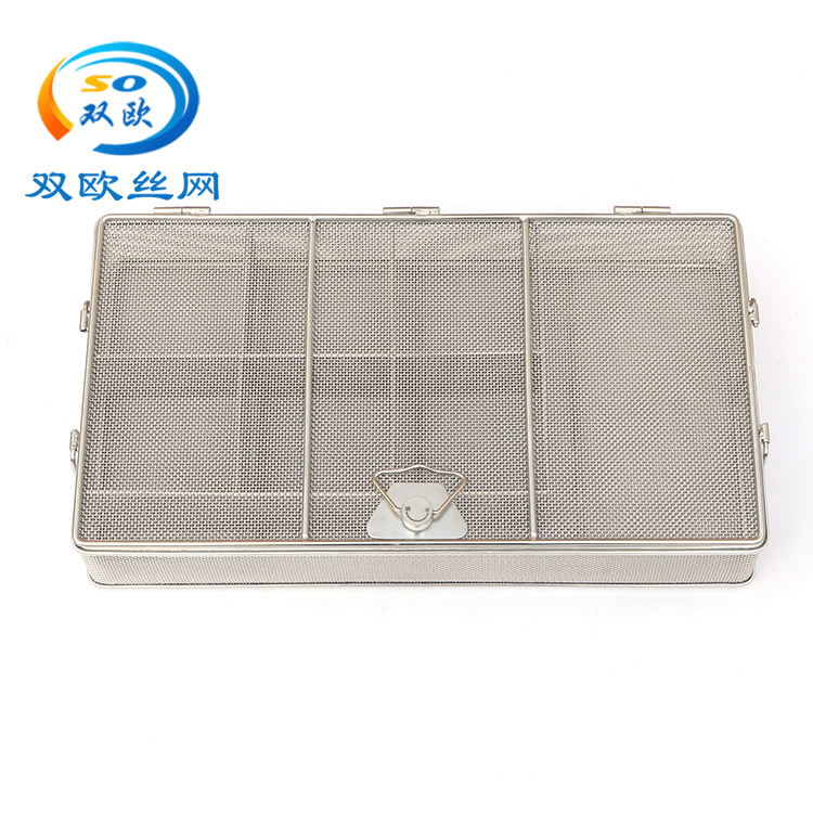 Double European mesh surgical equipment packaging, cleaning, disinfection basket, medical equipment cleaning basket, equipment loading tray