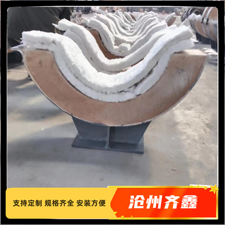 Large diameter sliding insulation pipe holder, polyurethane pipe holder, steam pipeline vermiculite insulation pipe holder