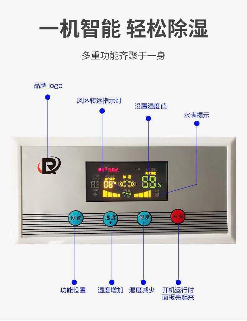 Industrial explosion-proof dehumidifier high-power dehumidifier workshop warehouse intelligent dehumidifier explosion-proof function