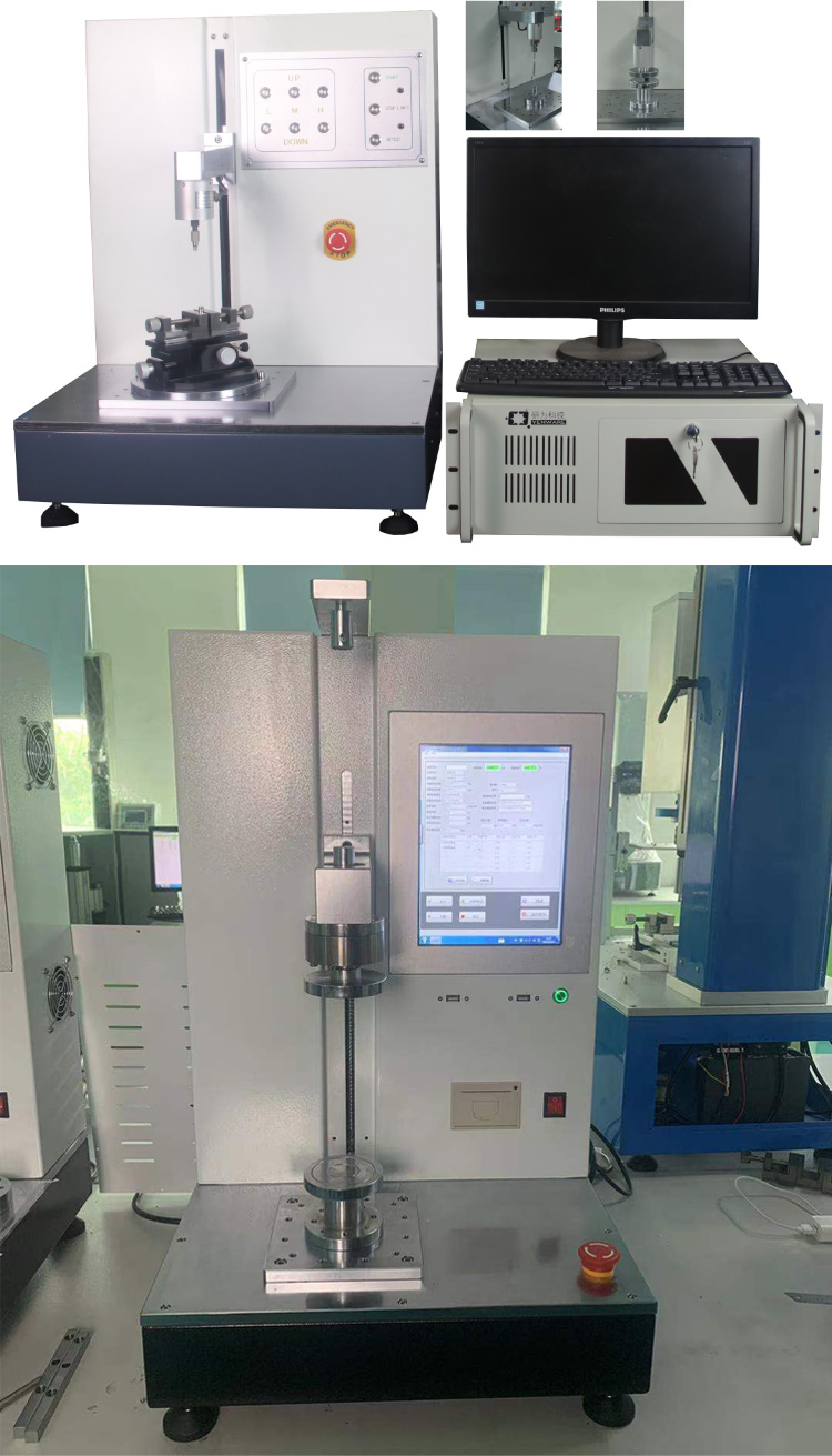 Microcomputer controlled fully automatic spring tension and compression testing machine