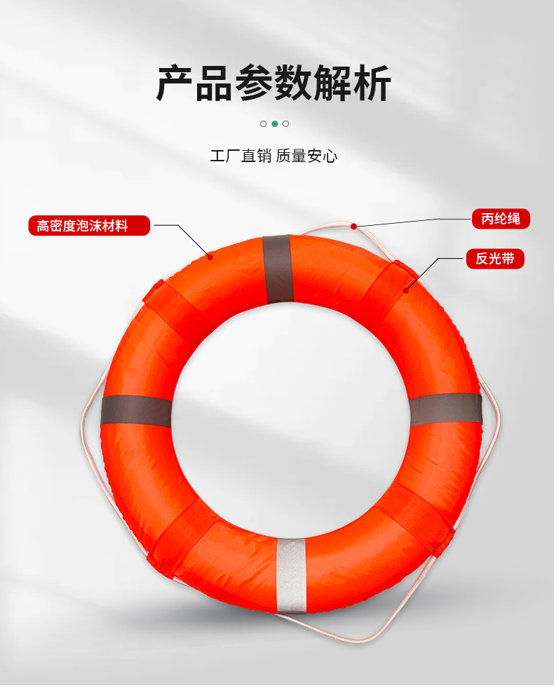 Adult portable large size solid oxford cloth Swim ring foam water area flood control emergency flood fighting professional Lifebuoy