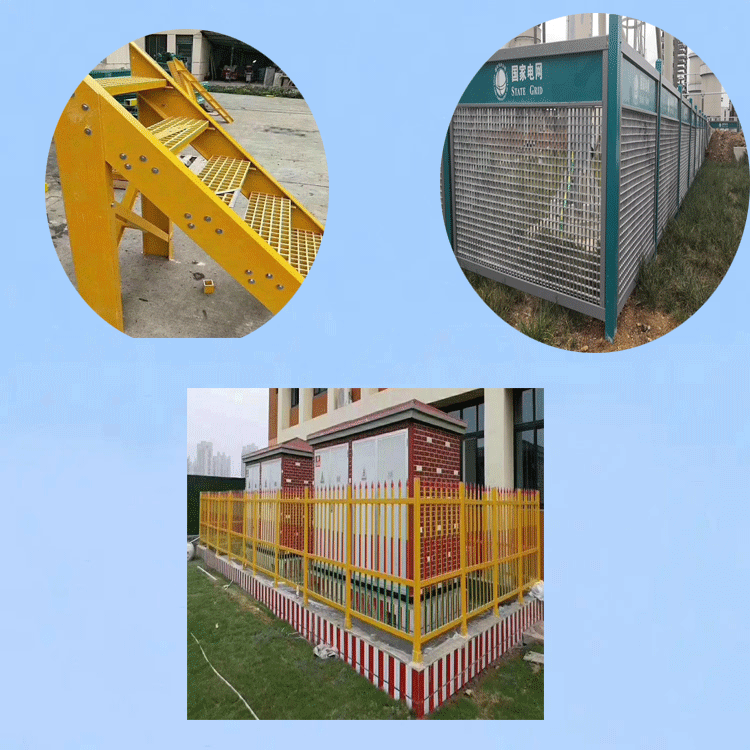 Fiberglass guardrail, Jiahang Animal Farm fence, mobile and retractable guardrail, power facility isolation fence