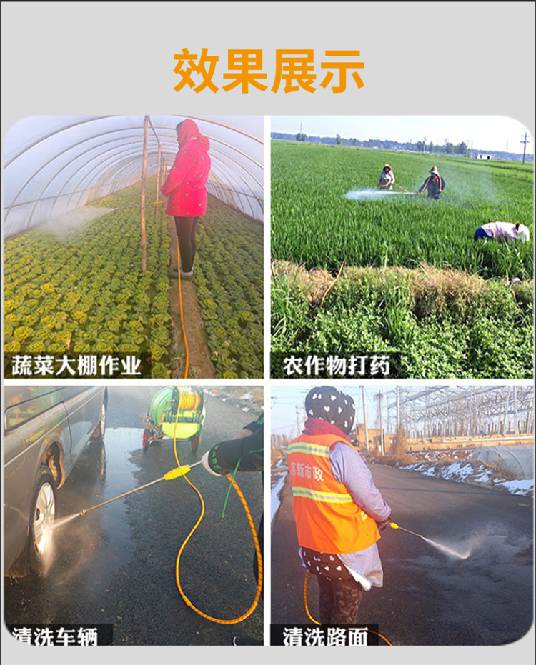 ZC300L manual gasoline sprayer garden fruit tree cart spray double spray cleaning epidemic prevention disinfection