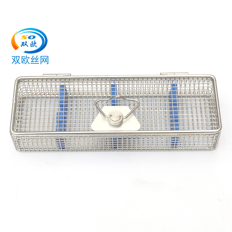 Double European mesh surgical equipment packaging, cleaning, disinfection basket, medical equipment cleaning basket, equipment loading tray