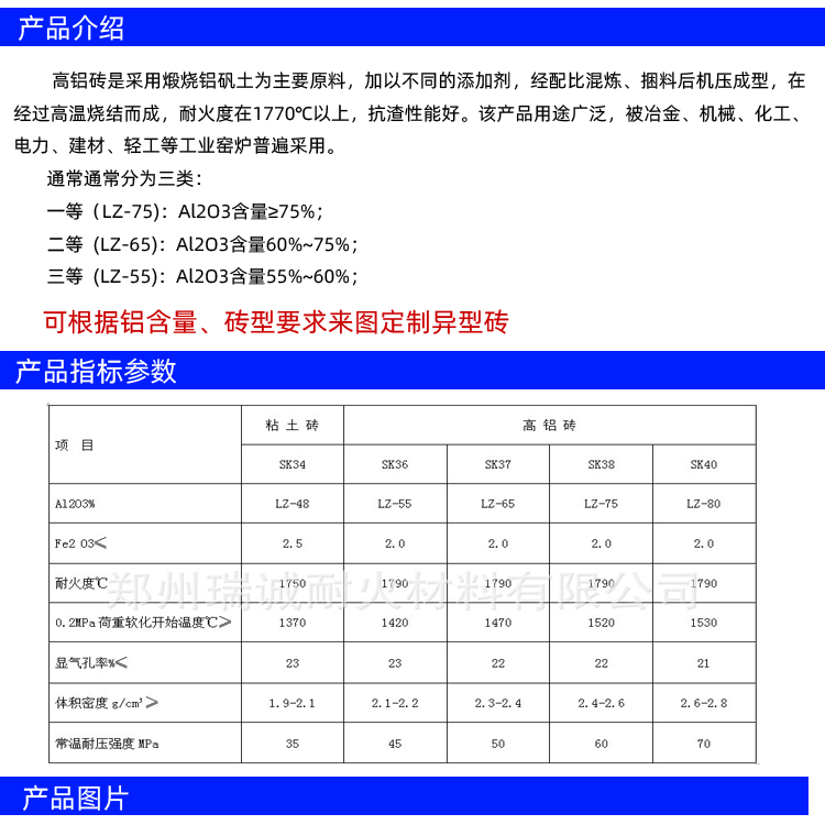 Supply SK37 refractory brick wedge-shaped arch bricks for SK37 high alumina brick melting aluminum furnace