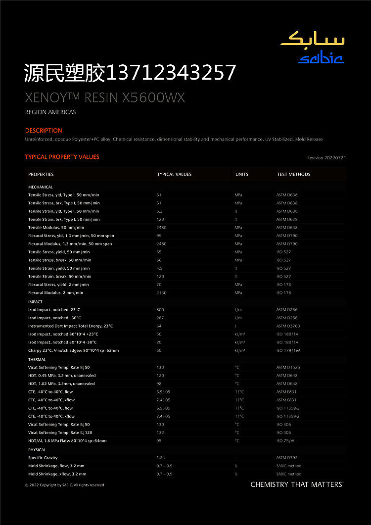 Saber base easy demolding, heat stable, chemical resistant PC+PBT X5600WX protective helmet and toe cap