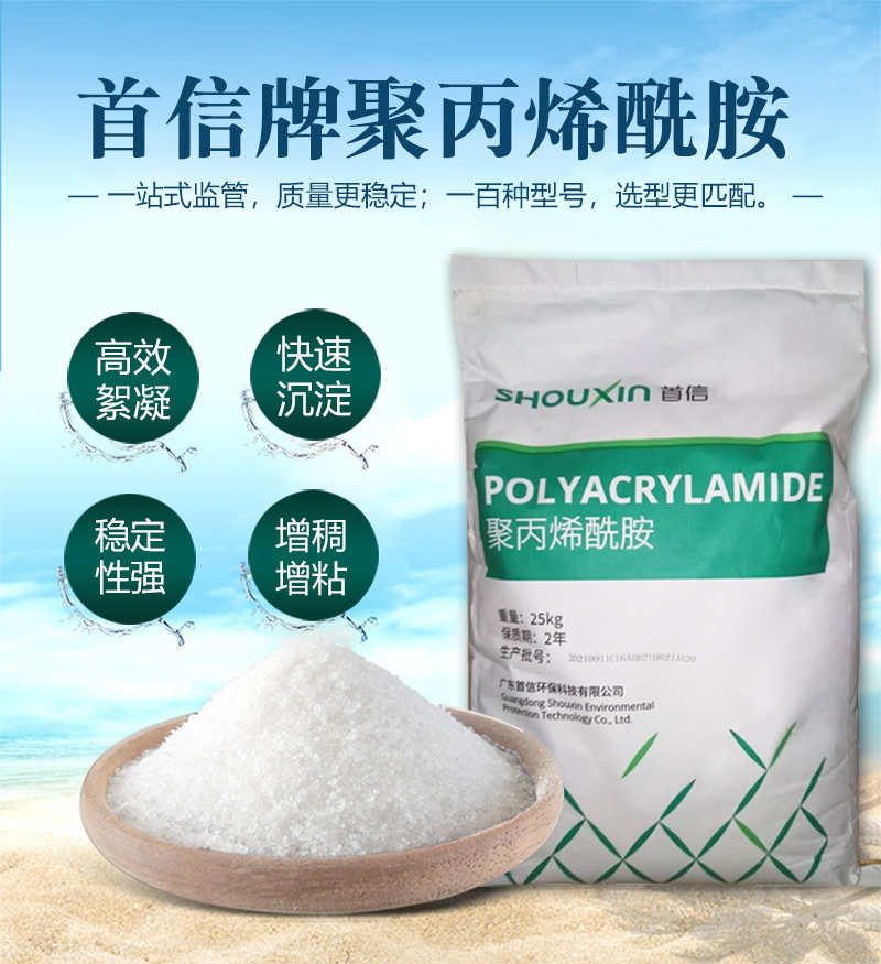 Shouxin Brand Polyacrylamide Flocculant PAM for Industrial Wastewater Treatment