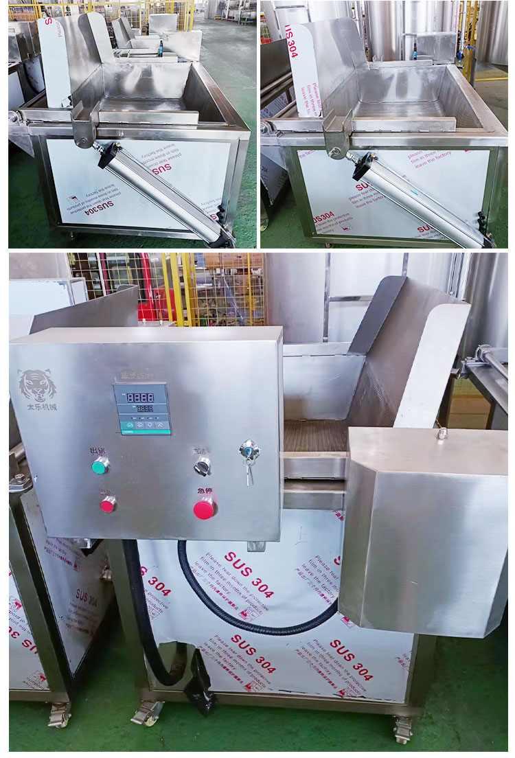 Large fry production line for French fries, lion head fried chicken, chicken paw, seafood production line, sturdy and durable