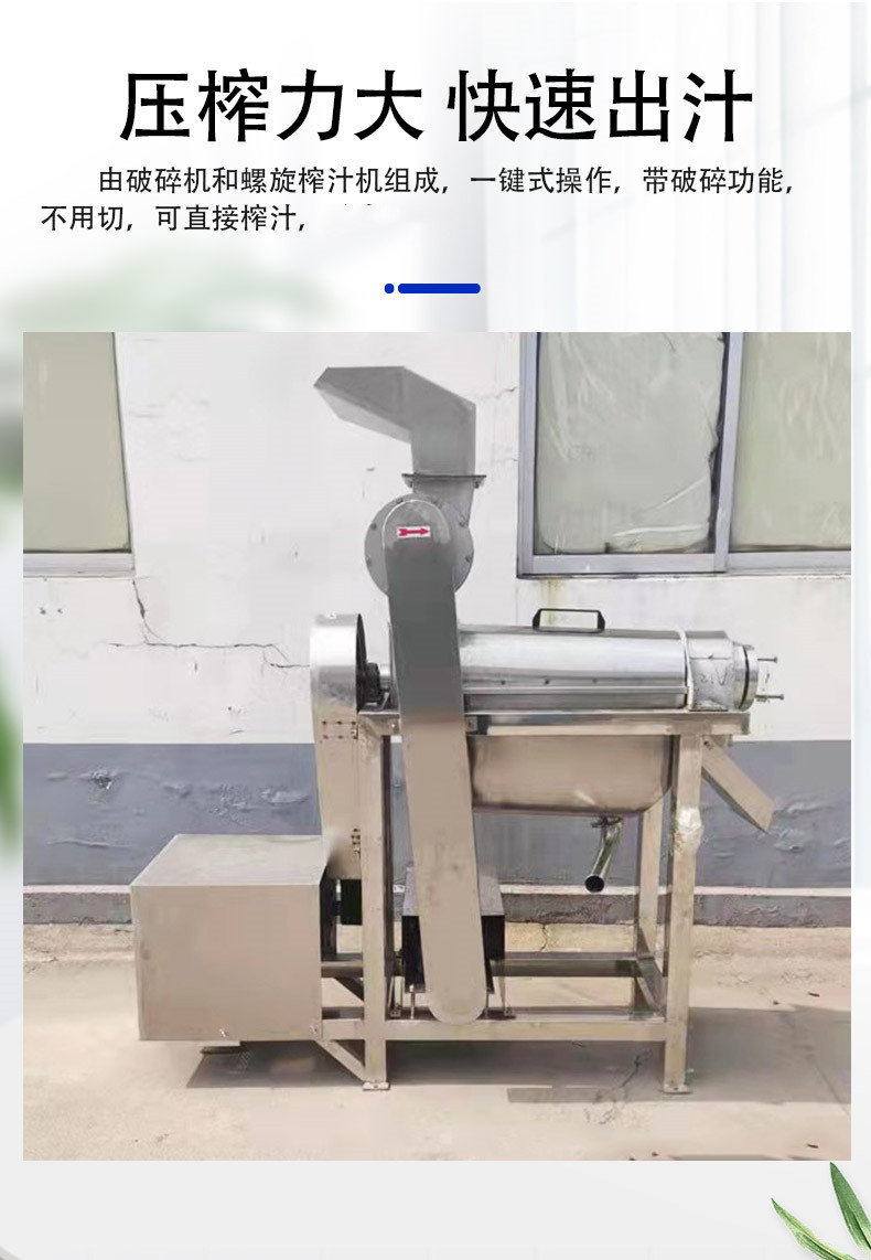 Slurry separation and extrusion machine Large cabbage and wheat seedling juicer Commercial fruit and vegetable processing juicer