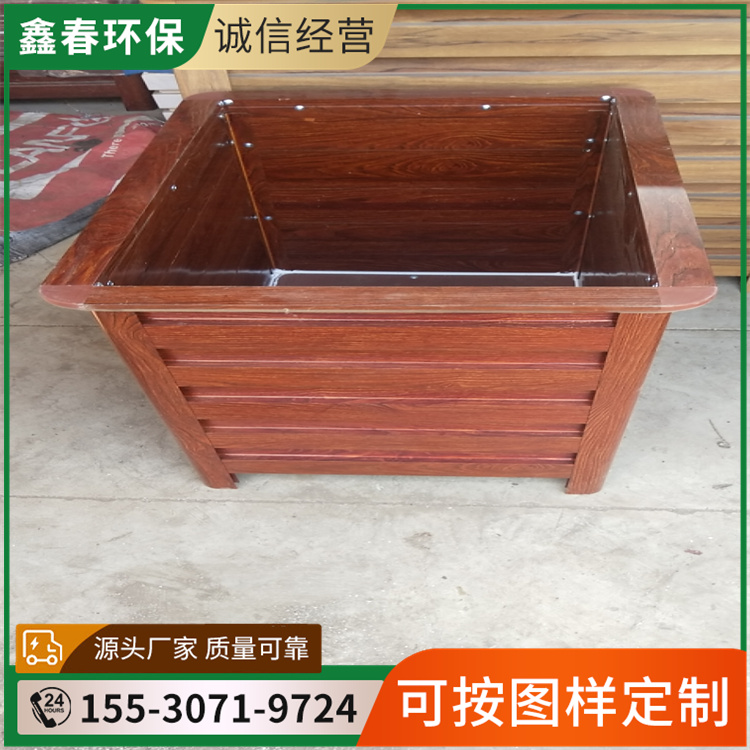 Xinchun manufacturer customizes outdoor anti-corrosion wooden flower racks, wooden flower boxes, municipal road landscape combination flower pots