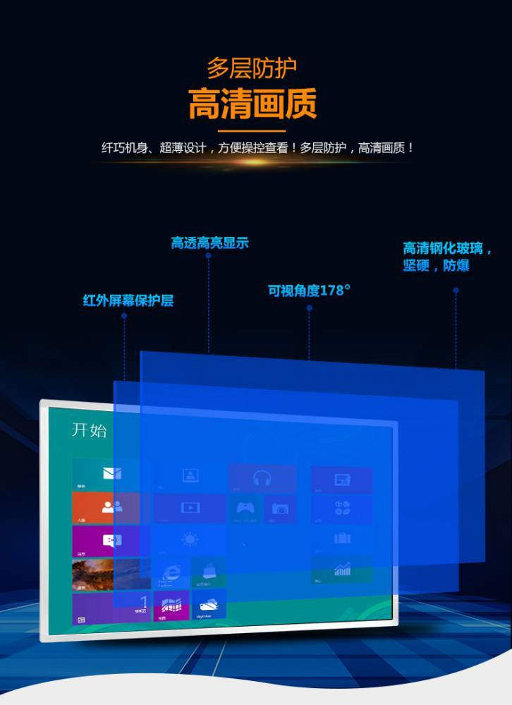 Xinchuangxin 21.5-inch capacitor integrated machine touch advertising machine elevator advertising screen Android network player