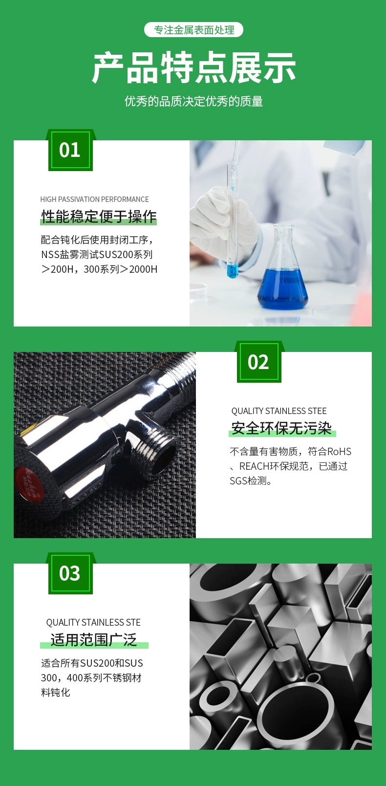 Jiayimei 304 passivation and rust inhibitor, austenitic stainless steel passivation solution meets RoHS standard JYM-101