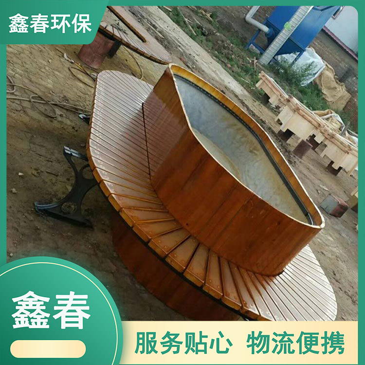 Outdoor curved tree chair, leisure circular chair, customized school scenic area engineering, plastic wood backless tree chair