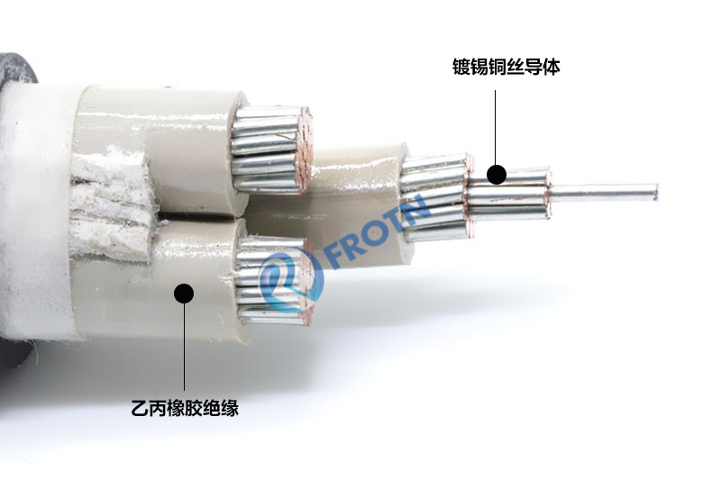 Futeng Group supplies marine cable CEF/DA 3-core ethylene propylene insulated chloroprene sheath