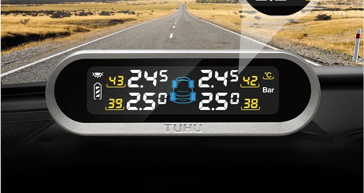 Tuhu Tiejun Car Tire Wireless Sensor Built-in External Solar Tire Detection Tire Pressure Monitor