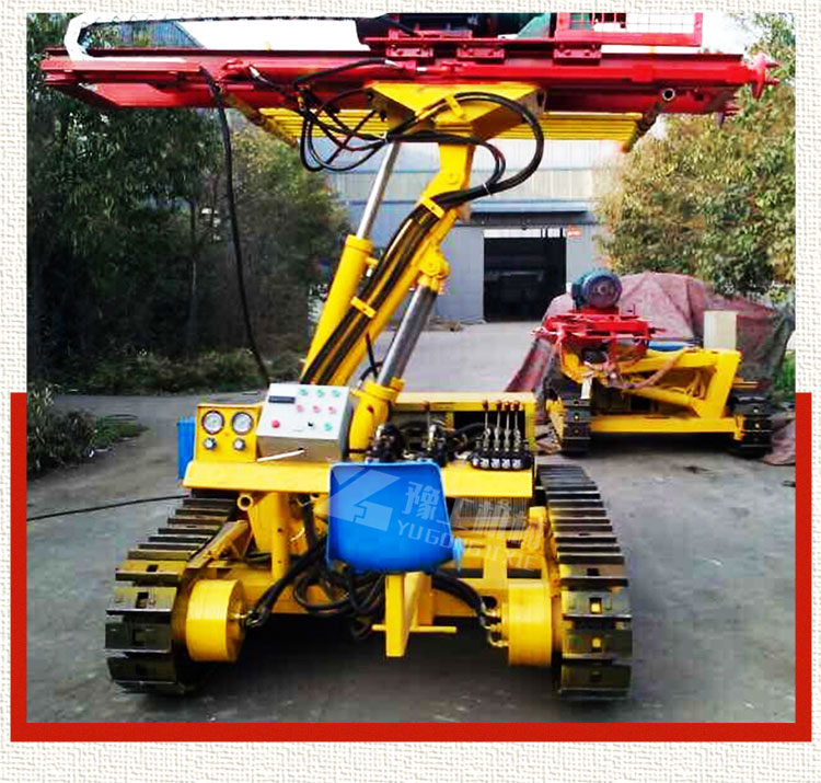 Crawler type hydraulic high lift foundation pit slope protection, rock drilling with down-the-hole anchor rod drilling rig, slope support anchor drilling rig