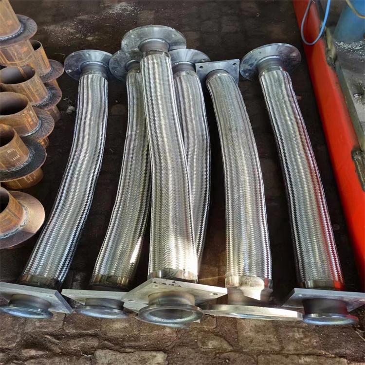 Stainless steel flexible joint corrugated pipe threaded metal hose processing customized nationwide shipment 304 flange connection