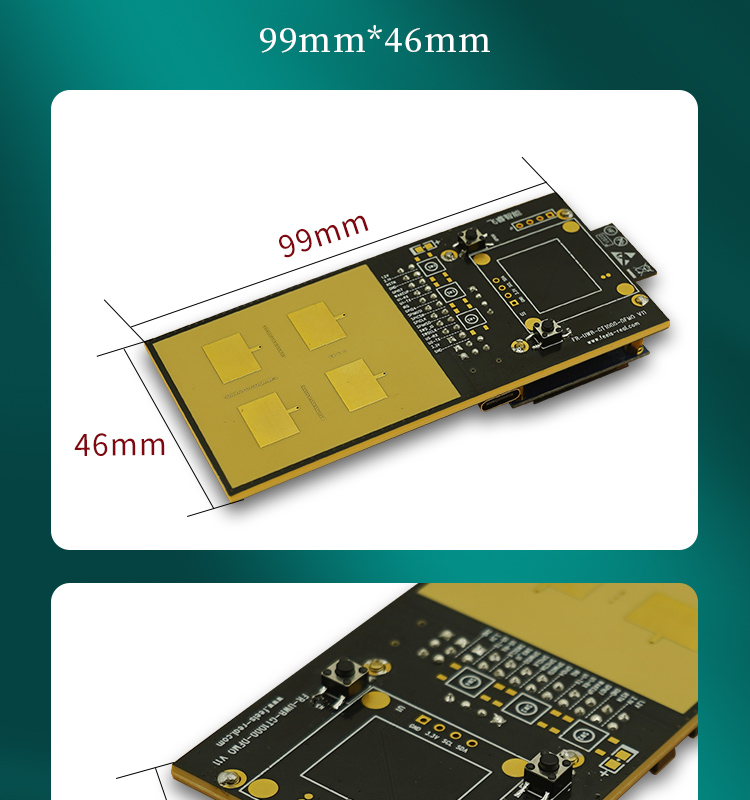 Wireless positioning system chip, smart park ranging sensor UWB tag development board, wireless ranging module