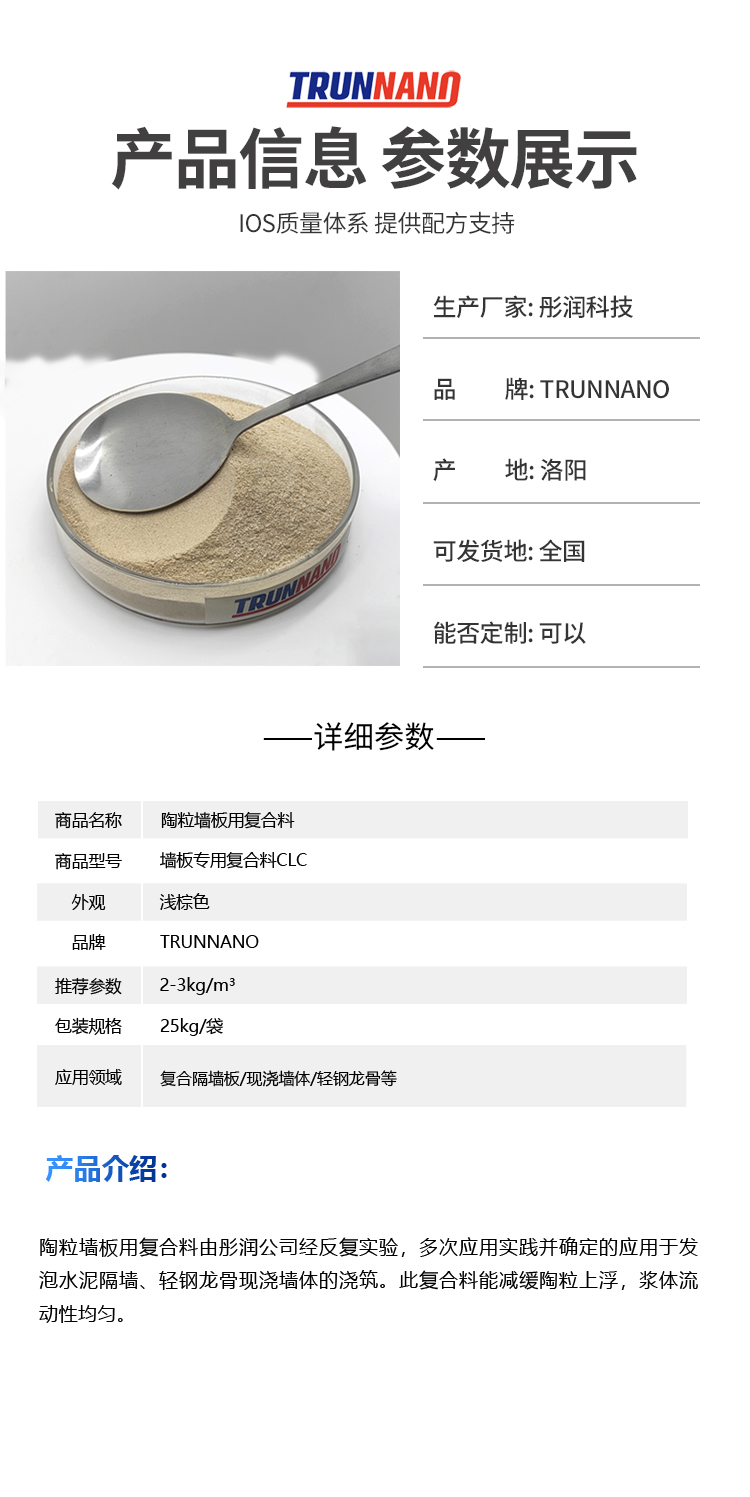 Foaming agent for cast-in-place wall of foam wall panel composite material Additive reinforcing agent for foam cement wall panel