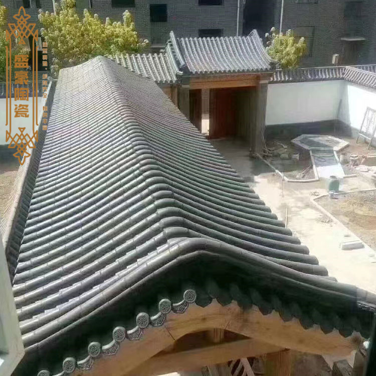 Flat tile roof construction, flat tile ethnic culture village roof tile waterproofing and insulation