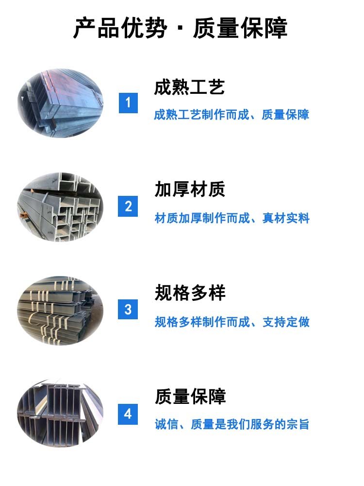 High frequency welded H-shaped steel industrial profiles with hot-dip galvanized H-shaped steel for building structures