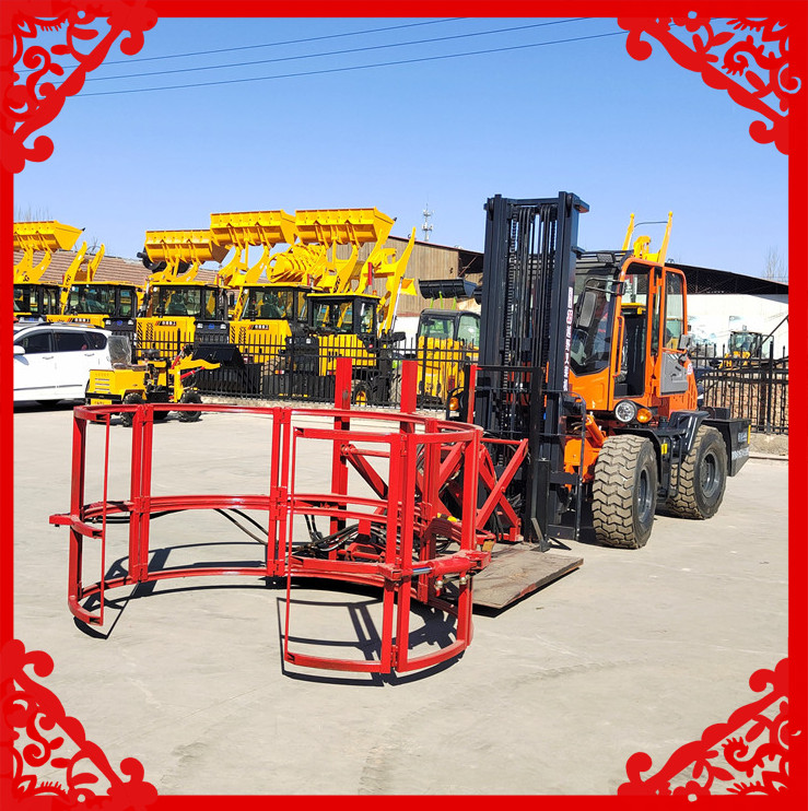 Installation of off-road forklifts, automatic exit device for corn grippers, convenient installation and loading of loaders