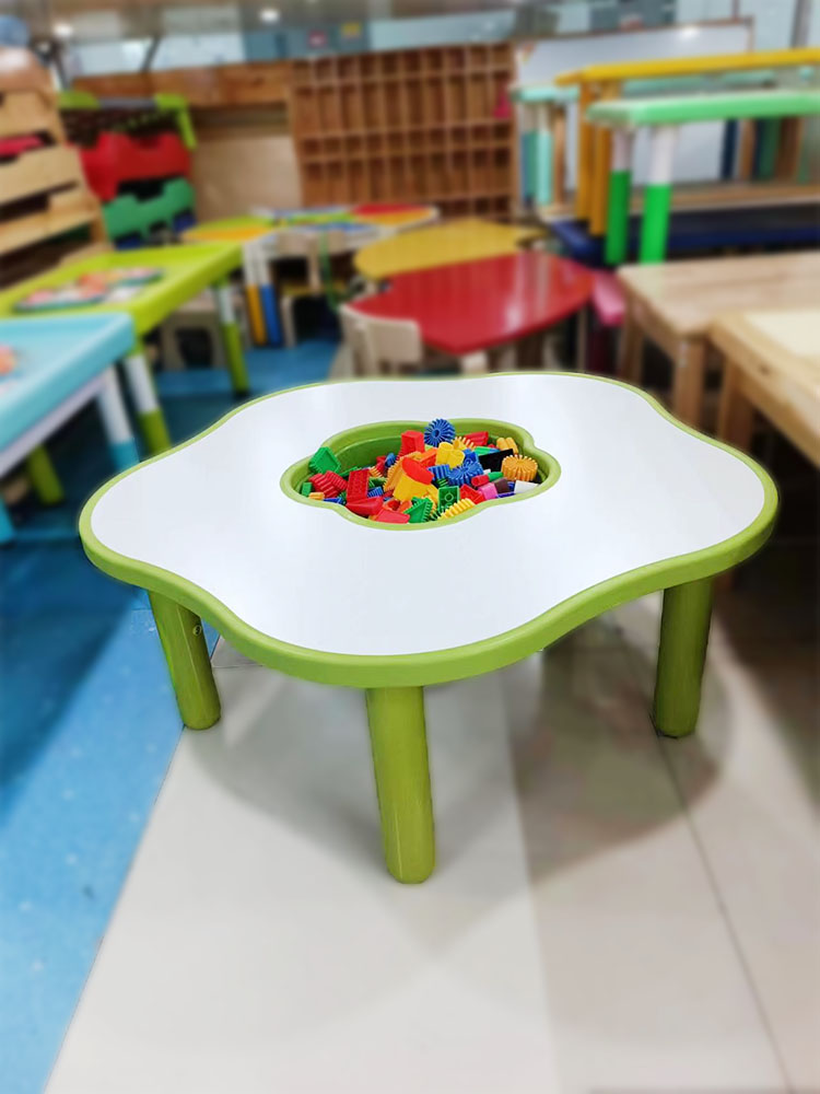 Kindergarten toy table, hand made game, plum blossom table, baby drawing learning, building block table, adjustable