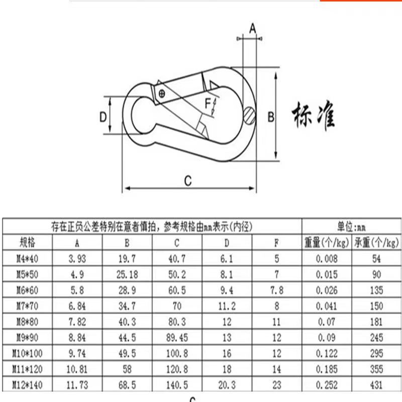 Kangshun 304 Stainless Steel Spring Chain Keychain Spring Hook Full Series Processing and Customization