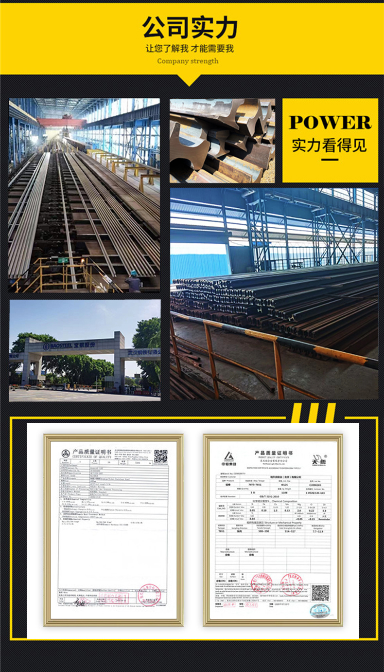 Track for trams 59R2 groove steel rail 60R2 groove rail European standard track steel quality U75V