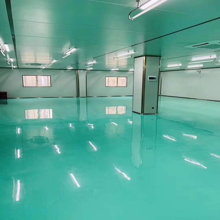 Red Yuan epoxy floor paint, self-leveling paint, anti-static floor paint, parking lot topcoat curing construction design