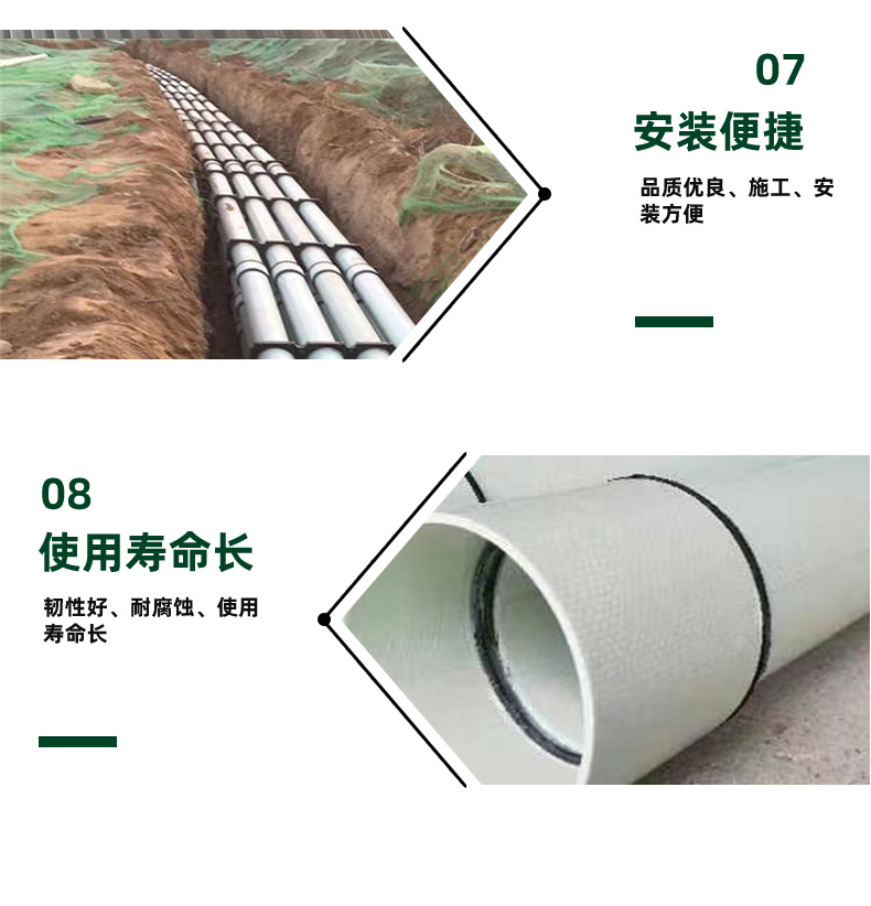 New cable protection pipe bwfrp DN100 * 3 buried corridor airport communication resin threading protection sleeve