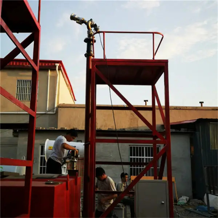 Jiangsu Changzhou Dust Removal and Reduction Gun Tower Spray Construction Site Dust Removal and Fire Protection Gun Tower Frame Remote Water Mist Cannon Machine