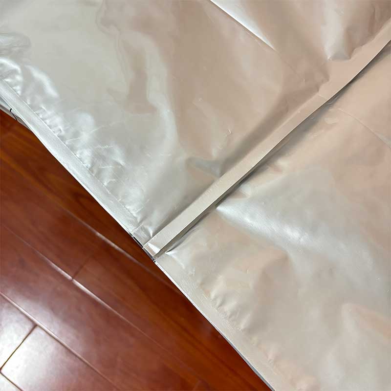 Shisai Packaging Customized Handmade Aluminum Foil Bag with Square Bottom, Middle Seal, Folding Ton Bag, Export Thickened AL Flat Bottom Box Bag