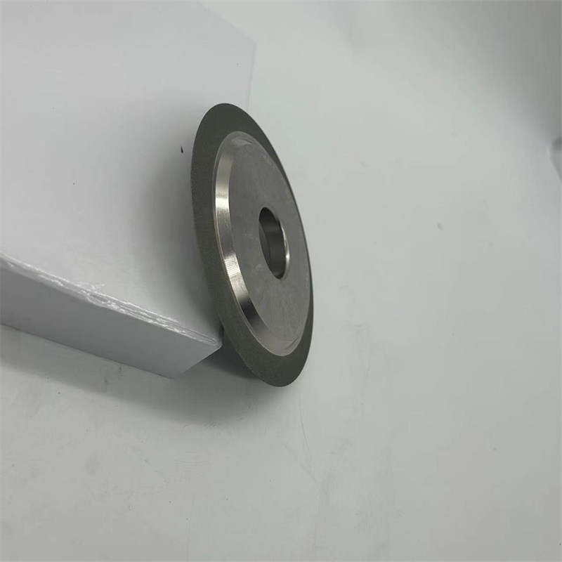 Double bevel electroplated diamond grinding wheel, tungsten steel cutting tool, spiral groove cutting edge grinding wheel