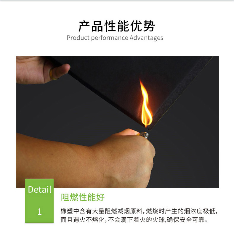 Fire protection pipeline rubber plastic insulation cotton construction Polyethylene rubber plastic board