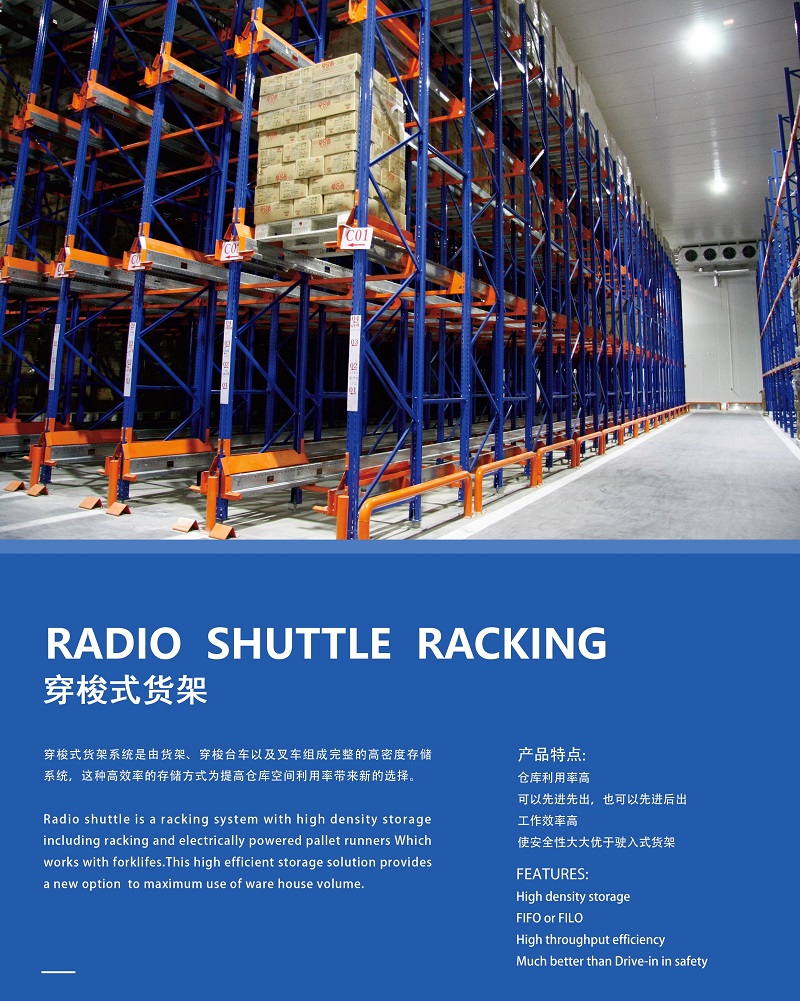 Optimized rack shuttle type rack shuttle vehicle entry type pallet rack system heavy storage rack