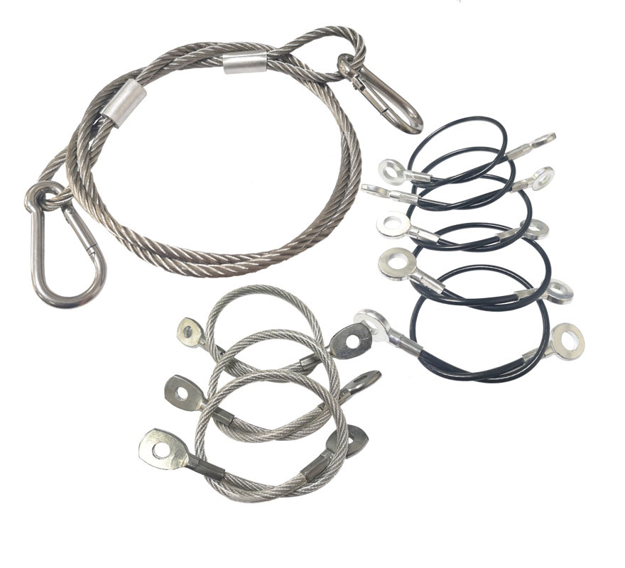 A large number of steel wire ropes and stainless steel cables are used to customize pressed terminal lighting wires